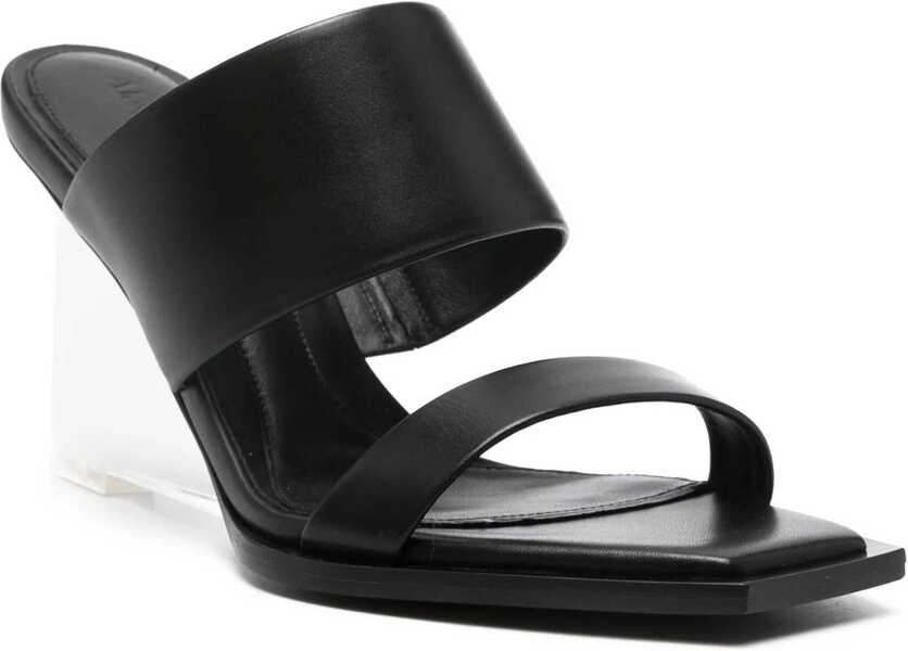 Sandale Alexander McQueen Leather Sandal BLACK Femei (BM 9890084) 2