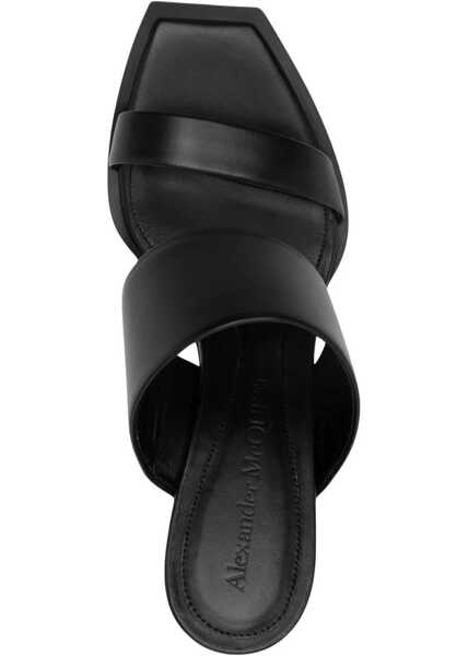 Sandale Alexander McQueen Leather Sandal BLACK Femei (BM 9890084) 4