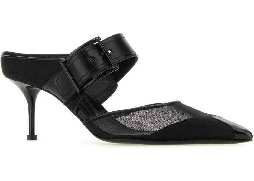 Sandale Alexander McQueen Punk Sandal With Buckle BLACK Femei (BM 9890087) 2