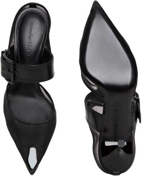 Sandale Alexander McQueen Punk Sandal With Buckle BLACK Femei (BM 9890087) 4