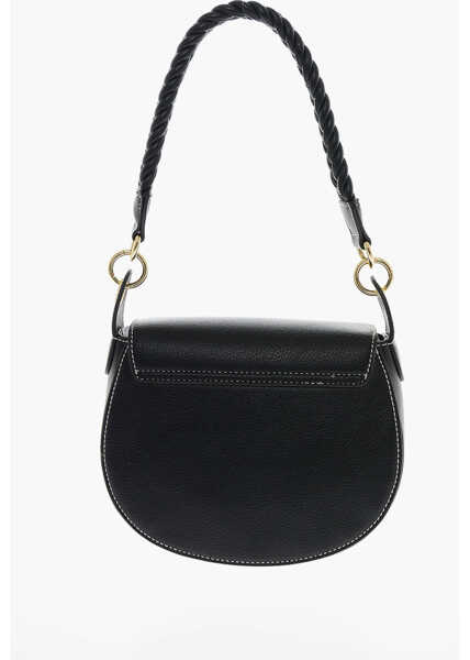 Genti de umar Moschino Love Faux Leather Saddle Bag With Braided Details Black Femei (BM 9890177) 2