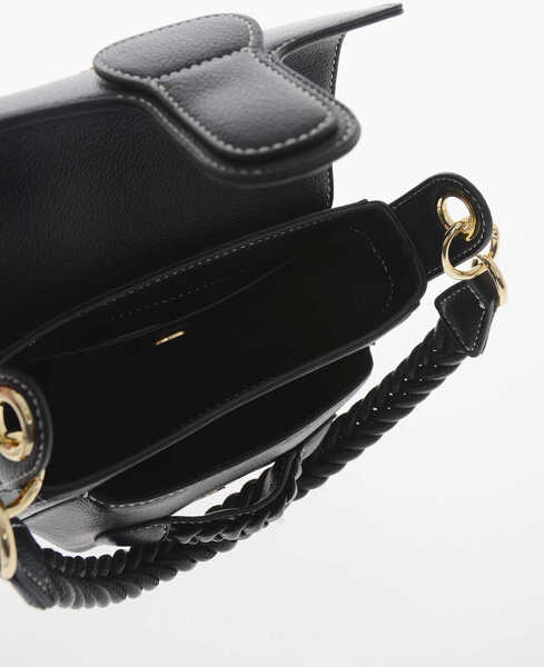 Genti de umar Moschino Love Faux Leather Saddle Bag With Braided Details Black Femei (BM 9890177) 4