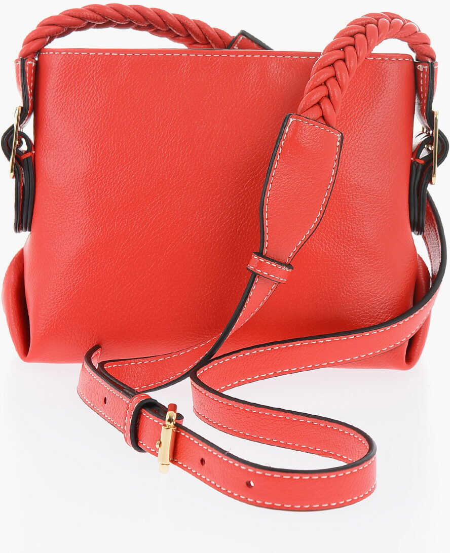 Genti tip postas Moschino Love Faux Leather Crossbody Bag With Braided Details Red Femei (BM 9890273) 2
