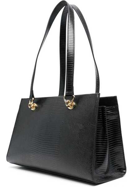 Genti de umar Moschino Love Faux Leather Shoulder Bag With Golden Details Black Femei (BM 9890276) 3