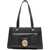 Moschino Love Faux Leather Shoulder Bag With Golden Details Black