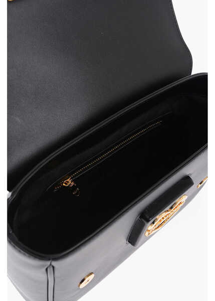 Genti de umar Moschino Love Faux Leather Shoulder Bag With Golden Details Black Femei (BM 9890279) 4