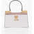 Moschino Love Faux Leather Handbag With Golden Details Pink