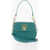 Moschino Love Faux Leather Saddle Bag With Turn Lock Closure Green