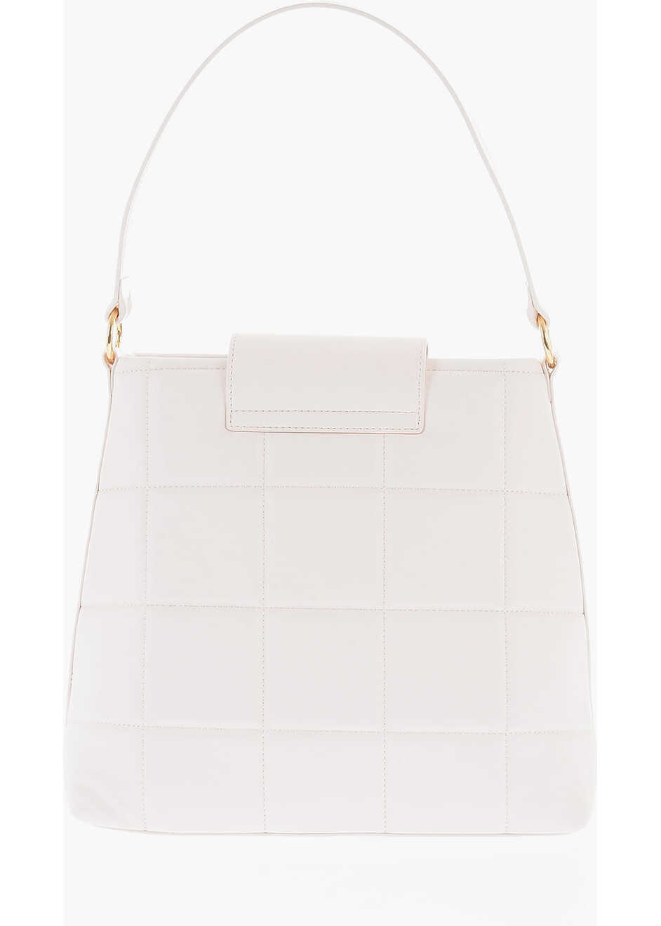 Genti tip postas Moschino Love Quilted Faux Leather Shoulder Bag With Turn Lock Closur White Femei (BM 9890933) 3