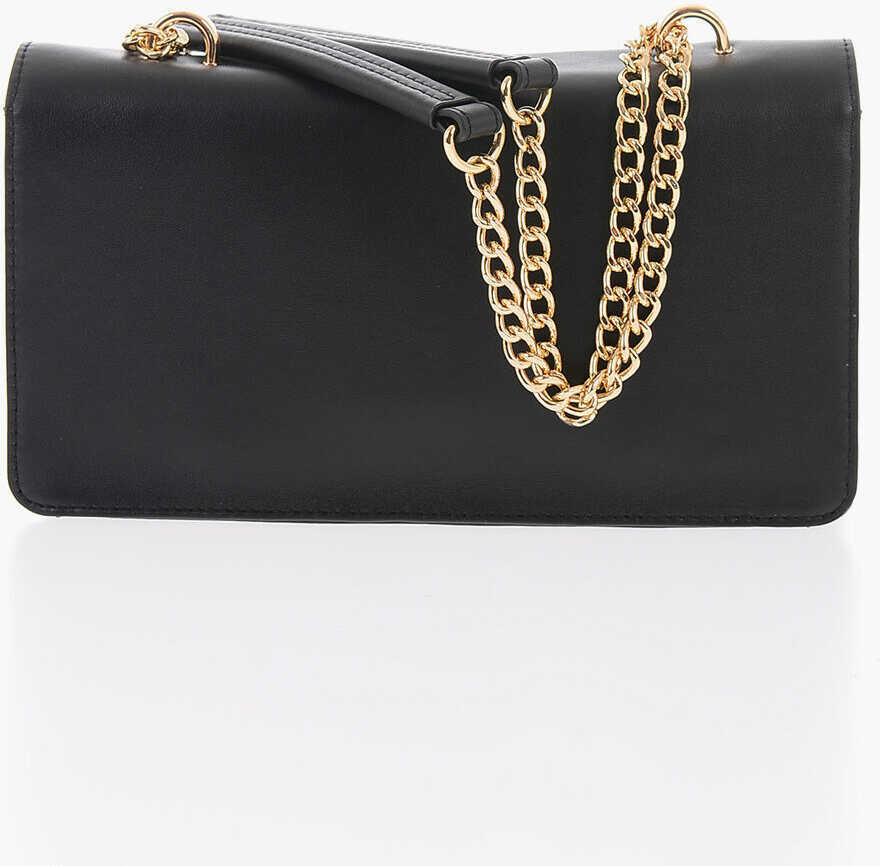 Genti de umar Moschino Love Leather Bag With Double Gold Heart Decoration Black Femei (BM 9891056) 2