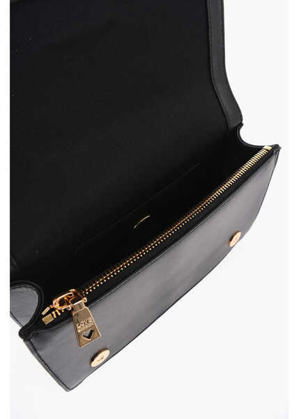 Genti de umar Moschino Love Leather Bag With Double Gold Heart Decoration Black Femei (BM 9891056) 4