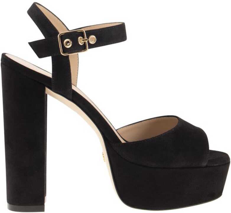 Stuart Weitzman Suede Sandals BLACK