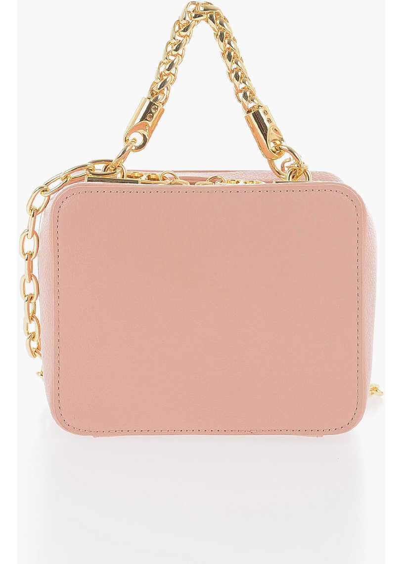 Genti tip postas Moschino Love Faux Leather Bag With Chain Shoulder Strap Pink Femei (BM 9893558) 3