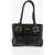 Moschino Love Faux Leather Shoulder Bag With Braided Handle Black