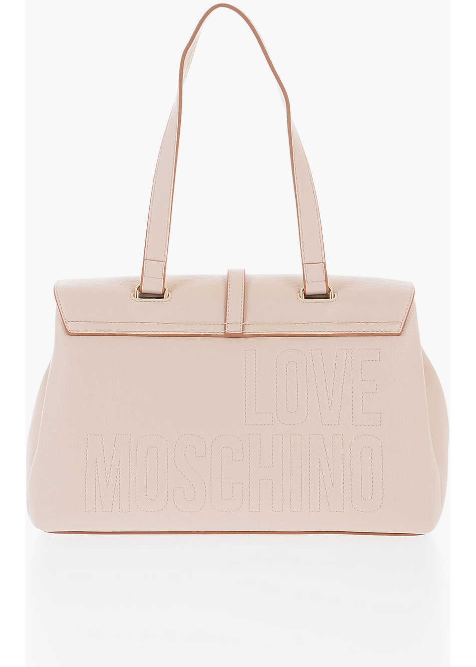 Genti tip postas Moschino Love Faux Leather Bag With Removable Shoulder Strap Beige Femei (BM 9893966) 3