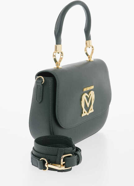 Genti de mana Moschino Love Faux Leather Handbag With Removable Shoulder Strap Green Femei (BM 9894059) 2