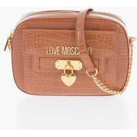 Genti tip postas Love Crocodile Effect Faux Leather Crossbody Bag Femei