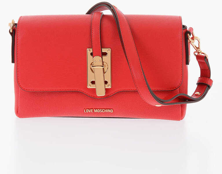 Genti de umar Moschino Love Faux Leather Shoulder Bag With Maxi Logo On The Back Red Femei (BM 9894242) 1