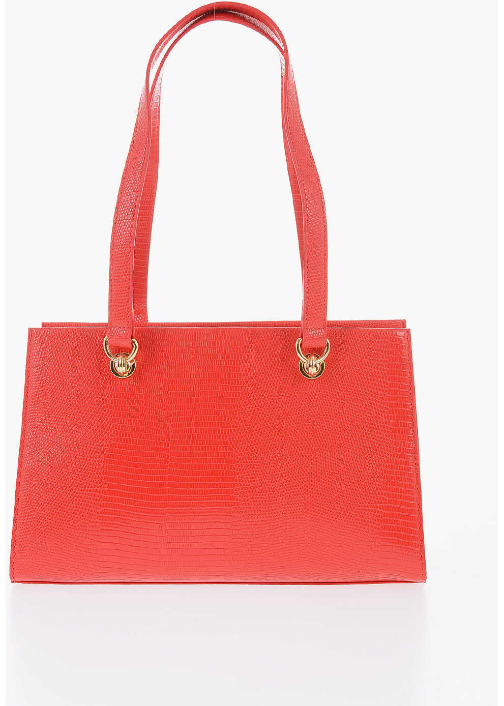 Genti de umar Moschino Love Faux Leather Shoulder Bag With Golden Details Red Femei (BM 9894248) 3