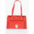 Moschino Love Faux Leather Shoulder Bag With Golden Details Red