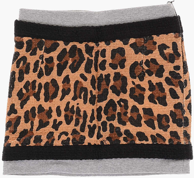 Poze DSQUARED2 Animal Motif Sheath Miniskirt With Fake Pockets Multicolor