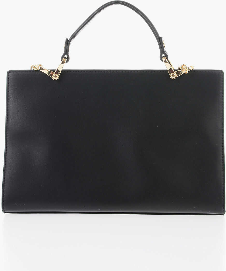 Genti de mana Moschino Love Faux Leather Bag With Golden Chain And Turn Lock Closur Black Femei (BM 9894962) 3