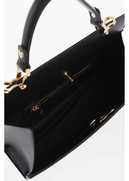 Genti de mana Moschino Love Faux Leather Bag With Golden Chain And Turn Lock Closur Black Femei (BM 9894962) 4