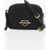Moschino Love Nylon Crossbody Bag With Golden Logo Black