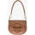 Moschino Love Faux Leather Saddle Bag With Braided Details Brown