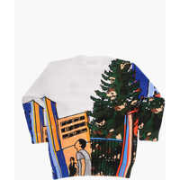 Rochii DSQUARED2 pentru Fete - Rochii DSQUARED2 Printed Long Sleeve Sweat Dress White Fete (BM 9895400) - B-mall.ro