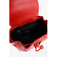 Rucsacuri Moschino Dama - Rucsacuri Moschino Love Faux Leather Backpack With Golden Logo Red Femei (BM 9895454) - B-mall.ro