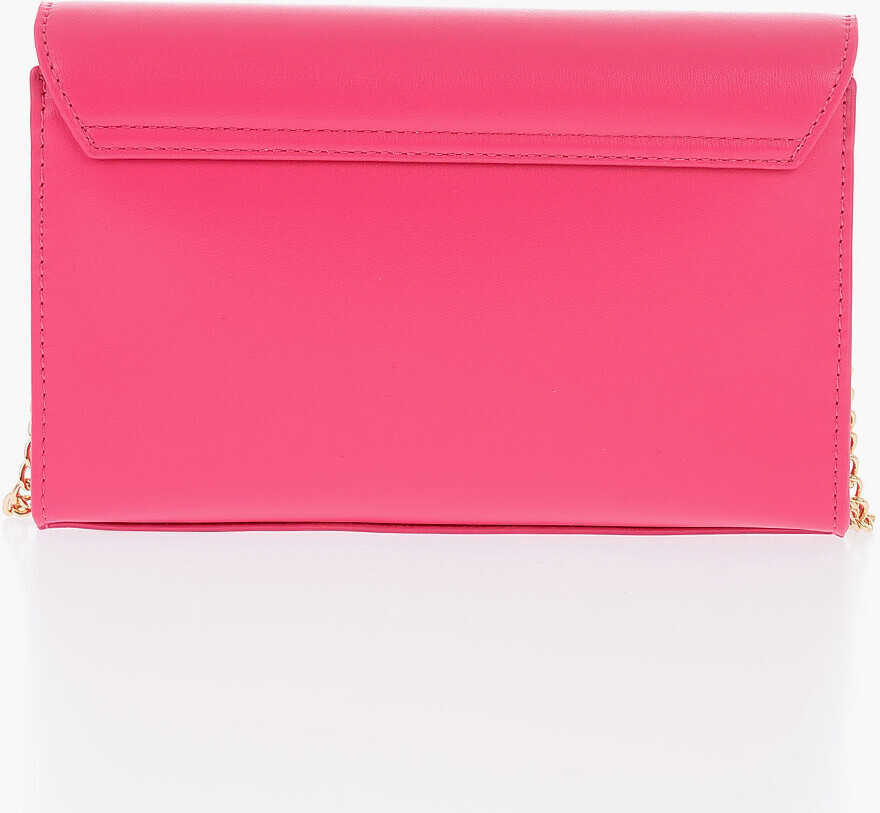 Genti tip postas Moschino Love Faux Leather Crossbody Bag With Metal Golden Logo Pink Femei (BM 9895565) 2