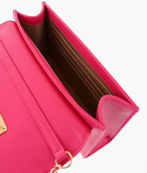 Genti tip postas Moschino Love Faux Leather Crossbody Bag With Metal Golden Logo Pink Femei (BM 9895565) 4