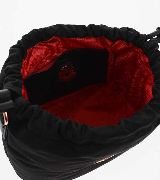 Genti tip postas Moschino Love Solid Color Mini Bucket Bag With Removable Shoulder Str Black Femei (BM 9895781) 4