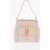 Moschino Love Faux Leather Shoulder Bag With Golden Details Beige