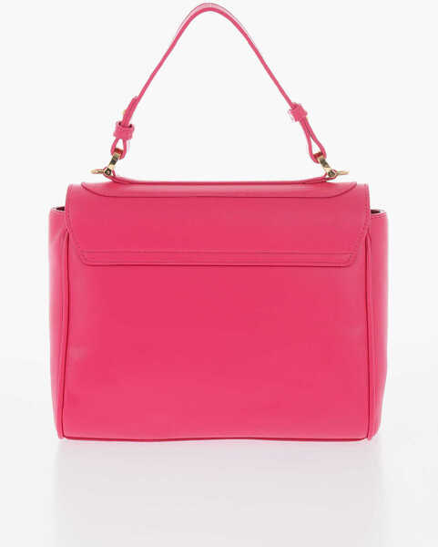 Genti de mana Moschino Love Faux Leather Shoulder Bag With Metal Golden Logo Pink Femei (BM 9895793) 3