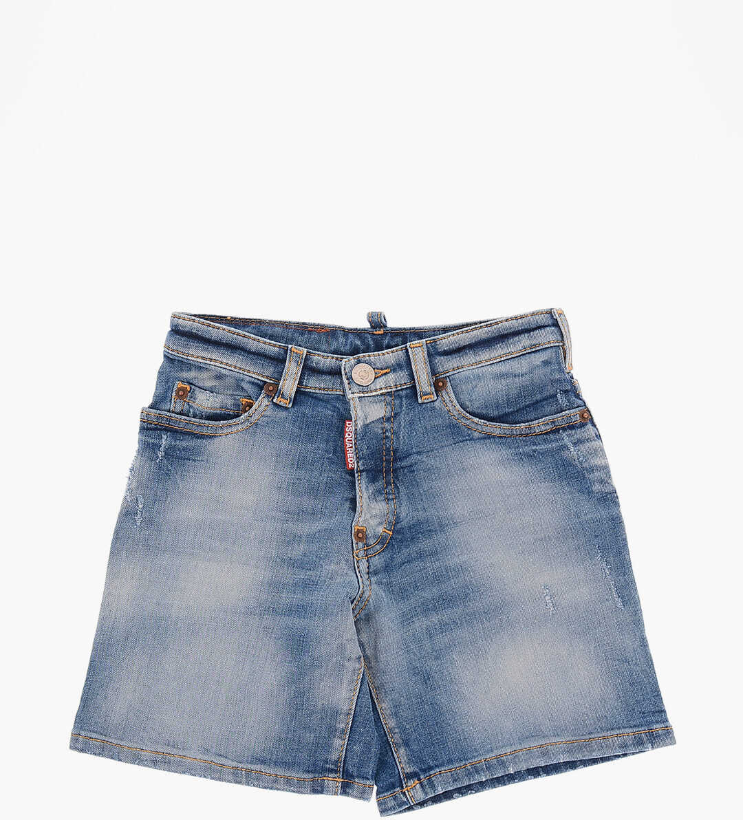 Poze DSQUARED2 5 Pockets Shorts With Visible Stiching Blue
