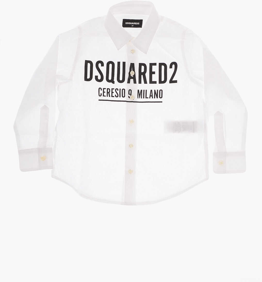 DSQUARED2 Shirt Ceresio 9 Relax With Contrasting Printed And Classic C Black & White