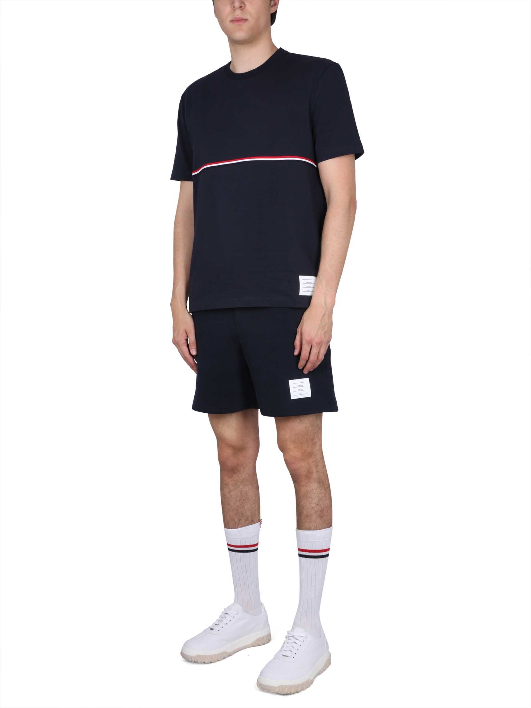 Thom Browne Rwb Stripe Bermuda Shorts BLUE