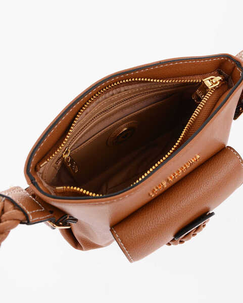 Genti tip postas Moschino Love Faux Leather Crossbody Bag With Braided Details Brown Femei (BM 9896336) 4