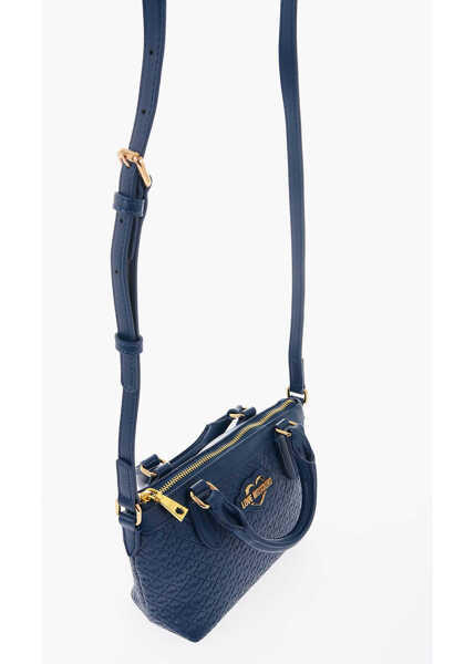 Genti de mana Moschino Love Faux Leather Valentina Crossbody Bag With All-Over Hear Blue Femei (BM 9896540) 3