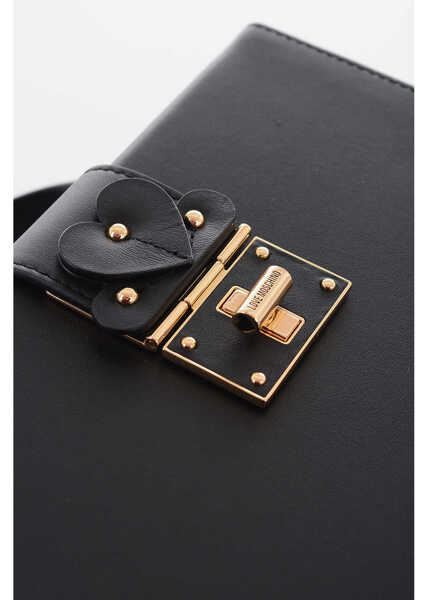 Genti de laptop & serviete Moschino Love Leather Briefcase Bag With Turn Lock Closure Black Femei (BM 9896543) 3