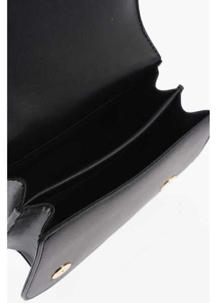 Genti de mana Moschino Love Faux Leather Handbag With Metal Golden Logo Black Femei (BM 9896546) 4