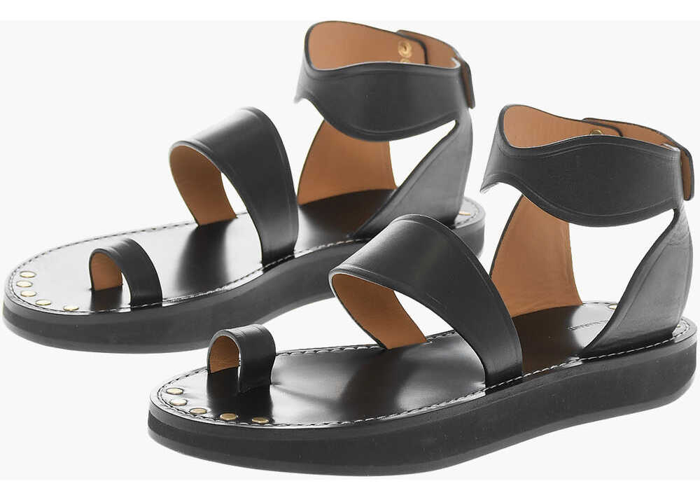 Isabel Marant Leathe Soles Iconic Leather Sandals Black