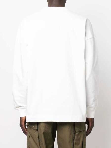 Bluze de trening Diesel Crewneck S-Patchy Sweatshirt With Deboosed Patch White Barbati (BM 9899972) 4