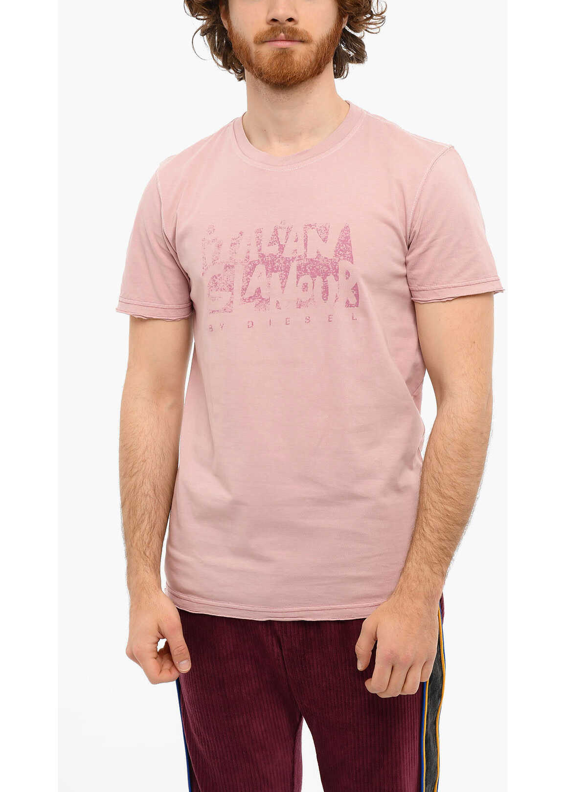 Diesel Printed T-Diegor Crewneck T-Shirt Pink