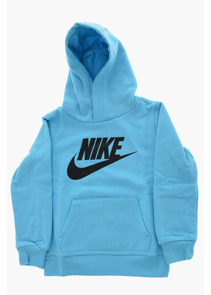 Bluze de trening Nike Solid Color Hoodie With Printed Logo Light Blue Baieti (BM 9900083) 2