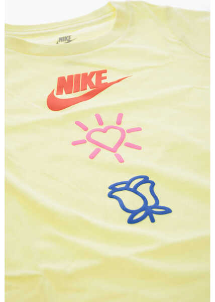 Tricouri Nike Front Printed Love Icon Stack Crew-Neck T-Shirt Yellow Baieti (BM 9900194) 2