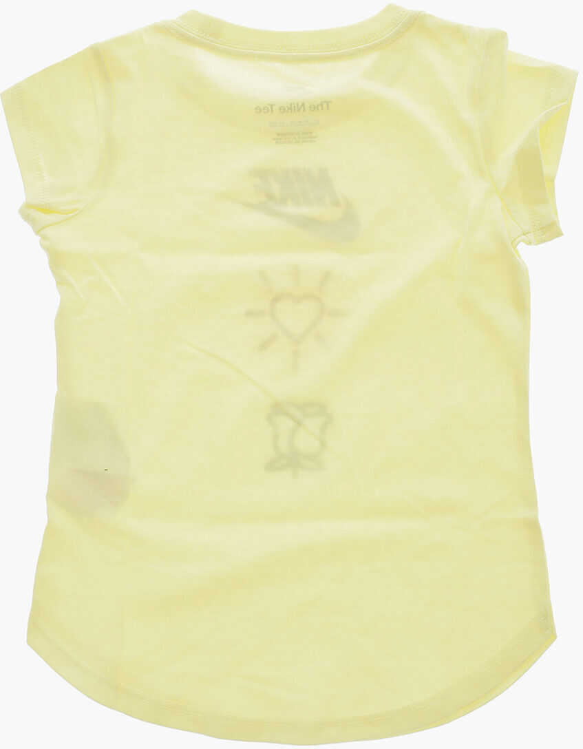 Tricouri Nike Front Printed Love Icon Stack Crew-Neck T-Shirt Yellow Baieti (BM 9900194) 3