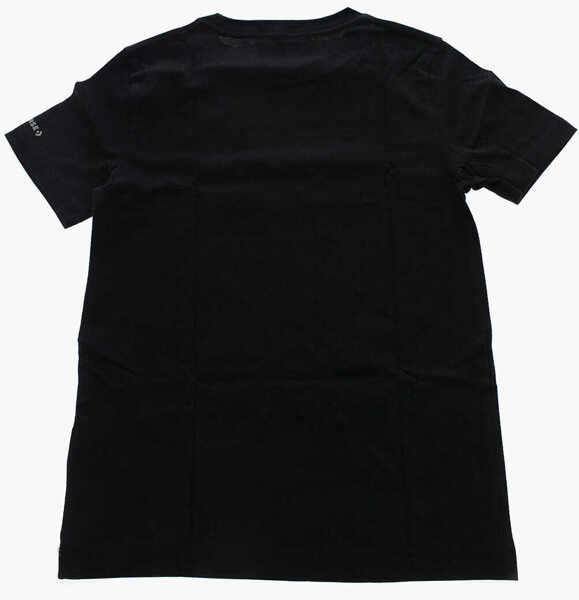 Tricouri Converse All Star Crew-Neck T-Shirt With Maxi Frontal Logo-Print Black Baieti (BM 9900347) 3